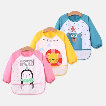 Cute Cartoon New Baby Kids Toddler Long Sleeve Waterproof Painting Drawing Smock Kids Burp Cloth Feeding Bib with Pocket
Cute Cartoon New Baby Kids Toddler Long Sleeve Waterproof Painting Drawing Smock Kids Burp Cloth Feeding Bib with Pocket