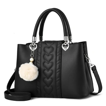 Retro Heart Pattern Bags for Women 2020 PU Leather Female Handbags with Hairball Sac A Main Femme Casual Lady Shoulder Bag
Retro Heart Pattern Bags for Women 2020 PU Leather Female Handbags with Hairball Sac A Main Femme Casual Lady Shoulder Bag
