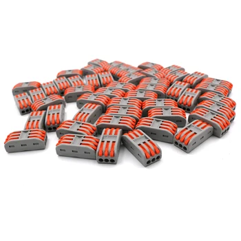50pcs PCT-3-3 PCT3-3 3 pole pin Compact Wire Cable Wiring Connector Conductor Terminal Block Lever 0.08-2.5mm2 Universal
50pcs PCT-3-3 PCT3-3 3 pole pin Compact Wire Cable Wiring Connector Conductor Terminal Block Lever 0.08-2.5mm2 Universal