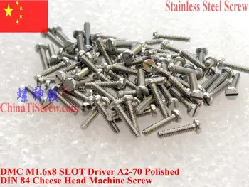 Stainless Steel screws M1.6x8 DIN 84 Cheese head Slot Driver A2-70 ROHS 100 pcs
Stainless Steel screws M1.6x8 DIN 84 Cheese head Slot Driver A2-70 ROHS 100 pcs