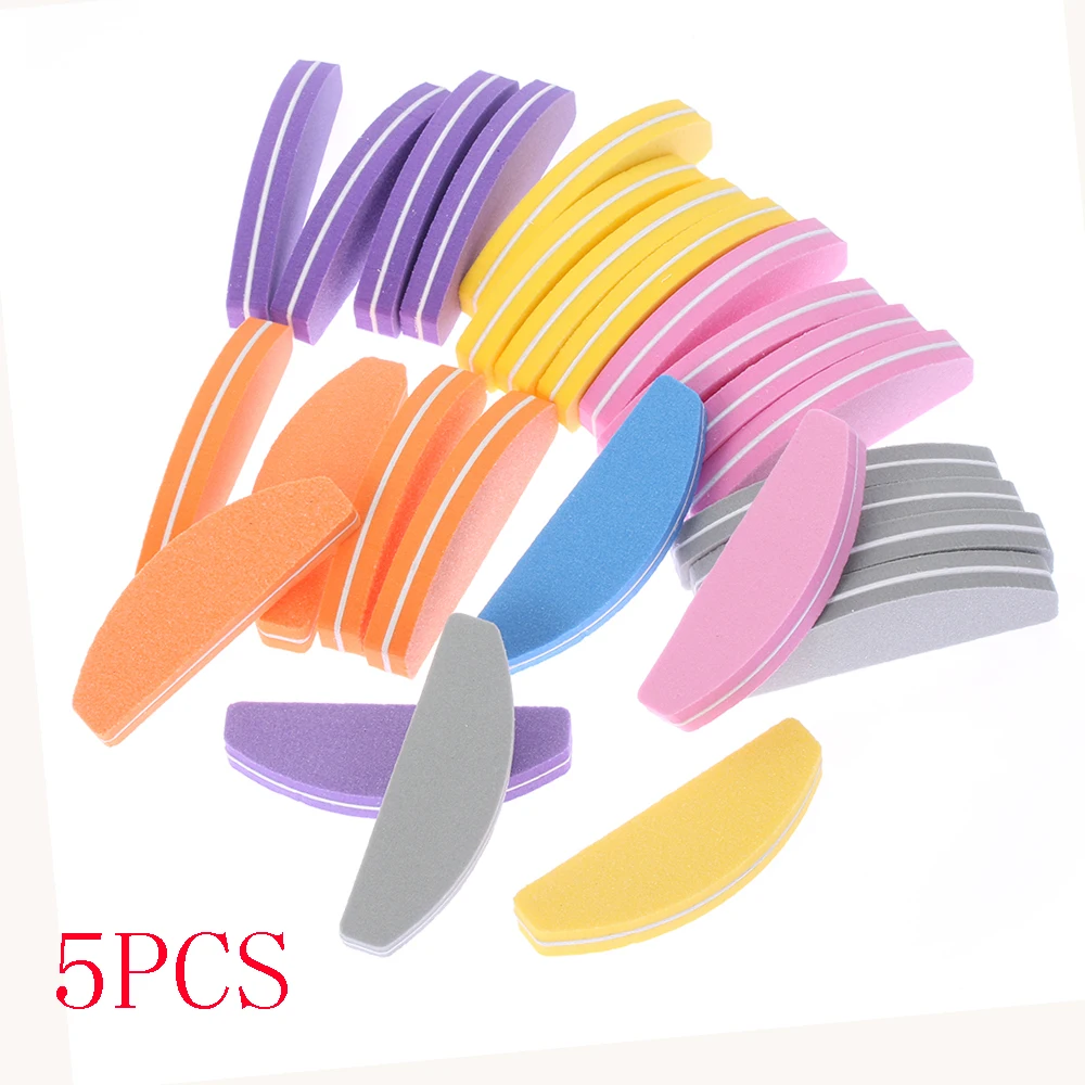 5Pcs Half Moon Nail File 100/180 Sponge Mini Nail Buffer Block Files For UV Gel Polish Colorful Manicure Sanding Nail Art Tools
5Pcs Half Moon Nail File 100/180 Sponge Mini Nail Buffer Block Files For UV Gel Polish Colorful Manicure Sanding Nail Art Tools