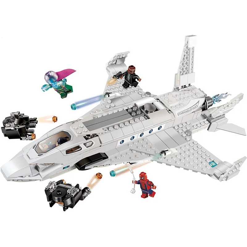 Legoinglys Marvel Spider-Man Far From Home Stark Jet and the Drone Attack Building Blocks Bricks Classic Model Kids Toys gift
Legoinglys Marvel Spider-Man Far From Home Stark Jet and the Drone Attack Building Blocks Bricks Classic Model Kids Toys gift