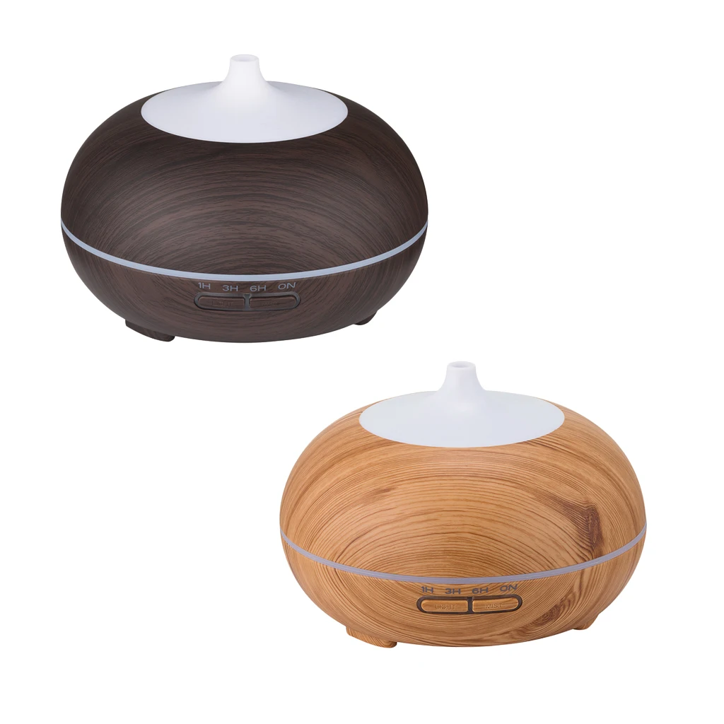 500ml Wood Grain Aromatherapy Aroma Diffuser 7 Color Lights Air Purifier -A 500ml Wood Grain Aromatherapy Aroma Diffuser 7 Color Lights Air Purifier -A