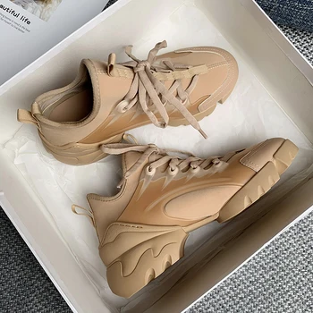 Nude Low Top Tenis Feminino Lace Up Women Casual Shoes Round Toe Womens Sneakers Shoes Fashion Brand Chunky Sneakers Women 
Nude Low Top Tenis Feminino Lace Up Women Casual Shoes Round Toe Womens Sneakers Shoes Fashion Brand Chunky Sneakers Women