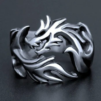 Gothic Vintage Silver Color Dragon Rings For Men Hollow Punk Animal Wedding Band Ring Fashion Jewelry Hip hop Gift Rings D5Z114 
Gothic Vintage Silver Color Dragon Rings For Men Hollow Punk Animal Wedding Band Ring Fashion Jewelry Hip hop Gift Rings D5Z114