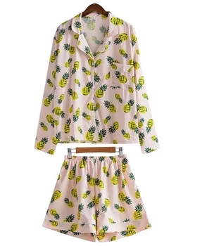 Women Home Wear 2020 Korean Fashion Summer Pajamas Set Long Sleeve Top Short Pants Pyjamas Sets Cotton Sleepwear with eye patch
Women Home Wear 2020 Korean Fashion Summer Pajamas Set Long Sleeve Top Short Pants Pyjamas Sets Cotton Sleepwear with eye patch