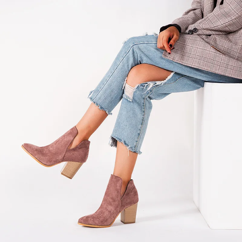 Ankle Boots Woman Shoes Wood High Heels Chelsea Boot Flock Winter Ladies Zip Booties Big Size Zapatos De Mujer Black Orange Pink
Ankle Boots Woman Shoes Wood High Heels Chelsea Boot Flock Winter Ladies Zip Booties Big Size Zapatos De Mujer Black Orange Pink