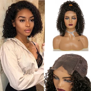 Black Bob Curly Lace Wigs with Baby Hair for Women 4x4 kinky Curly Mixed Hair Synthetic Lace Front Wigs Heat Resistant Fiber
Black Bob Curly Lace Wigs with Baby Hair for Women 4x4 kinky Curly Mixed Hair Synthetic Lace Front Wigs Heat Resistant Fiber