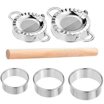 Dumpling Maker,6 Pack Stainless Steel Easy Pie Ravioli Empanadas Press Mold, Dumpling Skin Maker Wooden Rolling Pin CNIM Hot
Dumpling Maker,6 Pack Stainless Steel Easy Pie Ravioli Empanadas Press Mold, Dumpling Skin Maker Wooden Rolling Pin CNIM Hot