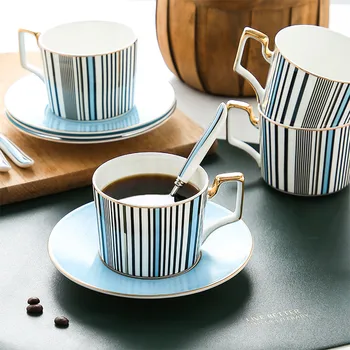 Ceramic Coffee Cups Breakfast Milk Tea Cup With Tray Afternoon Tea Drinkware Cup Creative Kitchen Utensils Wedding Gifts 250ml 
Ceramic Coffee Cups Breakfast Milk Tea Cup With Tray Afternoon Tea Drinkware Cup Creative Kitchen Utensils Wedding Gifts 250ml