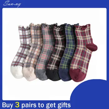 Sun-ny 1Pair Ruffle Socks Kawaii Dress Women Trending Products Colour Plaid Retro Geometry Harajuku Frilly Cotton College Style
Sun-ny 1Pair Ruffle Socks Kawaii Dress Women Trending Products Colour Plaid Retro Geometry Harajuku Frilly Cotton College Style