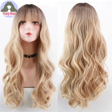 YingRun 26 Inches Long Body Wave Wigs Ombre Black Brown Blonde Synthetic Wig Cosplay Natural Heat Resistant Wig for Women
YingRun 26 Inches Long Body Wave Wigs Ombre Black Brown Blonde Synthetic Wig Cosplay Natural Heat Resistant Wig for Women