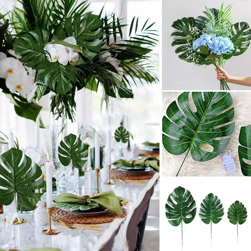 New Arrival 2Pcs Artificial Tropical Monstera Leaves Wedding Party Home Table Decoration
New Arrival 2Pcs Artificial Tropical Monstera Leaves Wedding Party Home Table Decoration