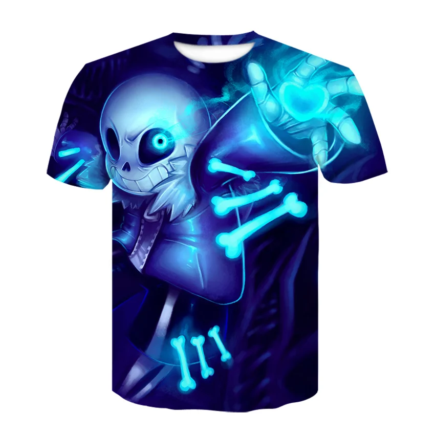 Новинка 2020 футболка унисекс с рисунком Undertale Sans модная мужская одежда 3D принтом
