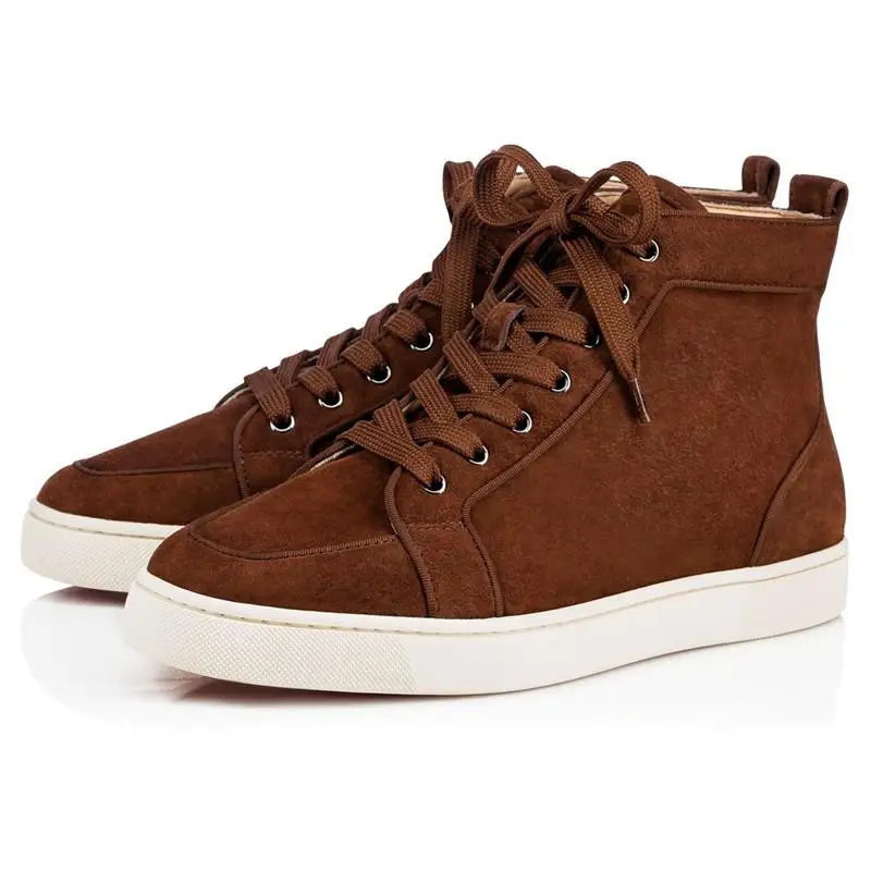 Red bottom Solid Fashion Unisex Casual Sneakers Flock High Top Lace-up Comfortable Footwear Mens Flats Platform Ankle Boots Shoes 38-46
Red bottom Solid Fashion Unisex Casual Sneakers Flock High Top Lace-up Comfortable Footwear Mens Flats Platform Ankle Boots Shoes 38-46