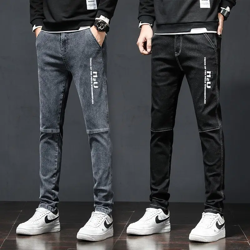 New style men's straight slim black jeans high quality scratches dark gray pants Korean stylish sexy casual jeans long pants;
New style men's straight slim black jeans high quality scratches dark gray pants Korean stylish sexy casual jeans long pants;