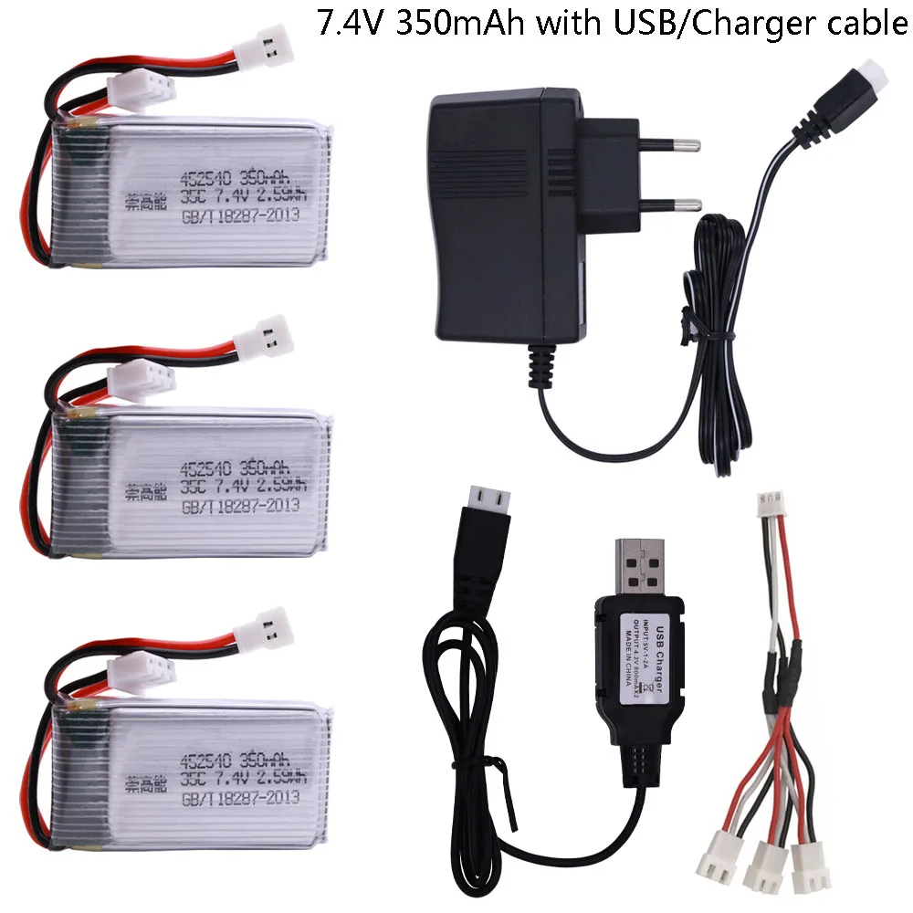 Аккумулятор 2S Lipo 7,4 В 350 мА·ч AutoHotSA для дрон MJX X401H X402 ...