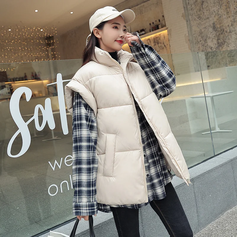 2019 new vest female winter cotton jacket women long slim vest women parka jacket fashion casual vest coat ladies outerwear
2019 new vest female winter cotton jacket women long slim vest women parka jacket fashion casual vest coat ladies outerwear