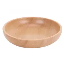 20cm placa de madeira redonda bandeja de serviço de madeira natural chá comida servidor pratos bandeja de bebida de água bandejas decorativas(China)