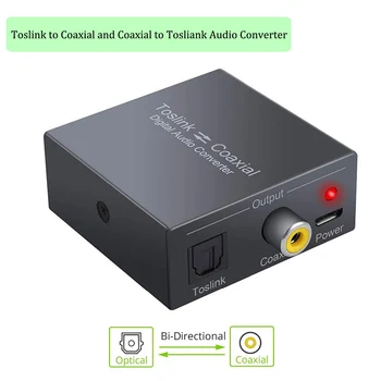 Coaxial to Optical Spdif Toslink and Optical SPDIF Toslink to Coax Converter Bi-directional Digital Audio Converter Splitter
Coaxial to Optical Spdif Toslink and Optical SPDIF Toslink to Coax Converter Bi-directional Digital Audio Converter Splitter