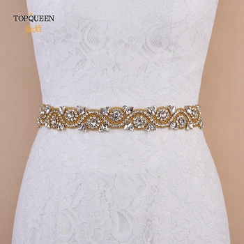 TOPQUEEN Gold Sash for Dress Gold Rhinestone Bridal Belt Sashes for Bridesmaid Versatile wave style slim belt S164-G
TOPQUEEN Gold Sash for Dress Gold Rhinestone Bridal Belt Sashes for Bridesmaid Versatile wave style slim belt S164-G