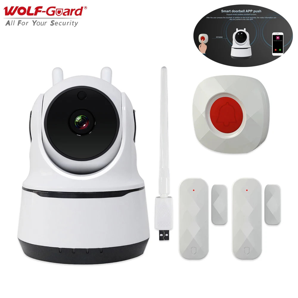 Wolf-Guard 2In1 Wifi Smart Video Camera Alarm 1080P HD 868MHz Intercom APP Control Home Automation House Security Burglar System
Wolf-Guard 2In1 Wifi Smart Video Camera Alarm 1080P HD 868MHz Intercom APP Control Home Automation House Security Burglar System