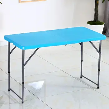 

Folding table simple portable outdoor stalls push activity training table and chairs dining table rectangular strip home