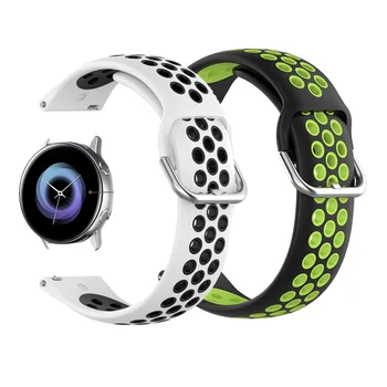 20mm Silicone Band for Samsung Galaxy Watch 42mm Active 2 Watch 3 41mm Gear S2 Women Printing Strap Watchband for Amazfit bip
