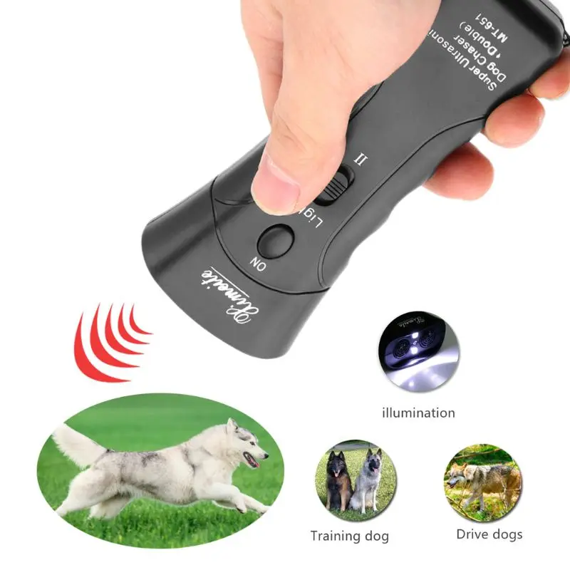 New Ultrasonic Dog Chaser Stop Aggressive Animal Attacks Repeller Flashlight X4YD
New Ultrasonic Dog Chaser Stop Aggressive Animal Attacks Repeller Flashlight X4YD