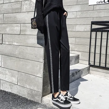 2019 Silver Stripe Patchwork Fashion Harem Pants for Women Spring Elastic Waist Plus Size Female Trousers Casual Hit color
2019 Silver Stripe Patchwork Fashion Harem Pants for Women Spring Elastic Waist Plus Size Female Trousers Casual Hit color