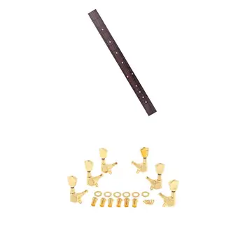 Rosewood 21 Frets Guitar Fretboard Fingerboard Replacement and 3R3L Locked String Tuning Pegs for Electric Guitar
Rosewood 21 Frets Guitar Fretboard Fingerboard Replacement and 3R3L Locked String Tuning Pegs for Electric Guitar