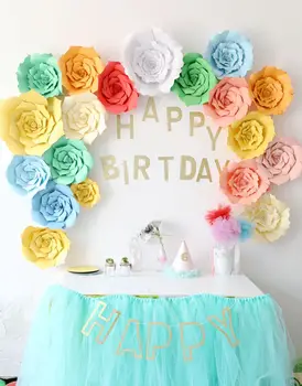 DIY Paper Flower Wedding decoration Happy Birthday Baby Shower Dessert Table Backdrop Storefront Window Decoration
DIY Paper Flower Wedding decoration Happy Birthday Baby Shower Dessert Table Backdrop Storefront Window Decoration
