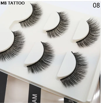 3D Mink Eyelashes Hand Made Makeup False Eyelash Natural Long Eyelash Extension 1 Box 3 Pairs Eyelashes with
3D Mink Eyelashes Hand Made Makeup False Eyelash Natural Long Eyelash Extension 1 Box 3 Pairs Eyelashes with