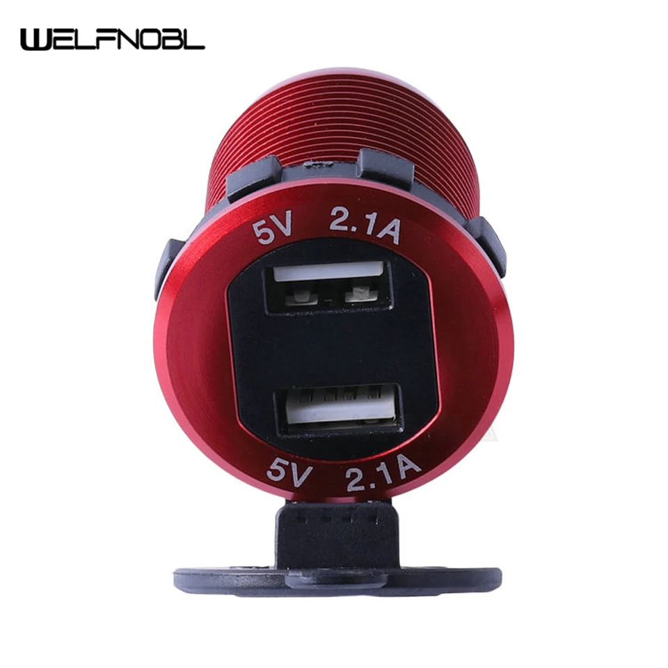 Car USB Charger with LED on Off Switch 4.2A 2 Ports for Car Motorcycle Phone Charger
Car USB Charger with LED on Off Switch 4.2A 2 Ports for Car Motorcycle Phone Charger