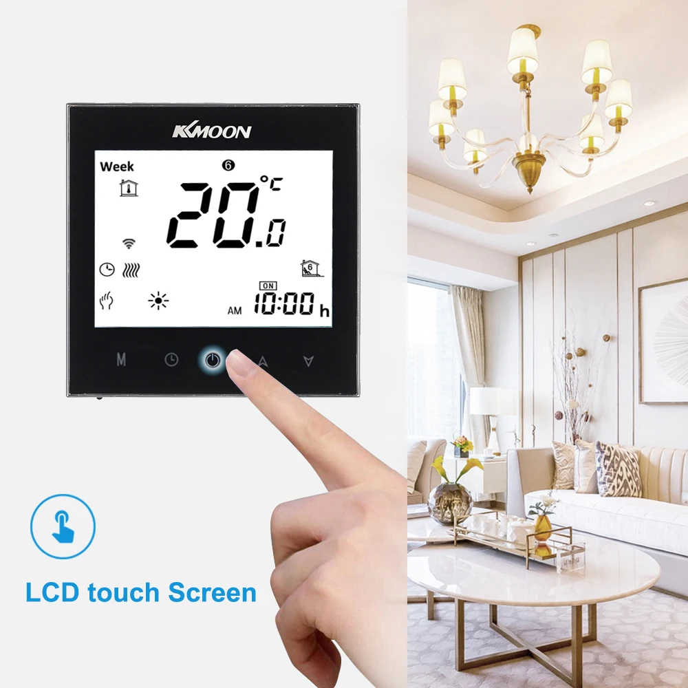 WiFi Smart Thermostat Temperature Controller for Water/Gas Boiler Heating Works with Google Home Voice Control Energy Saving
WiFi Smart Thermostat Temperature Controller for Water/Gas Boiler Heating Works with Google Home Voice Control Energy Saving