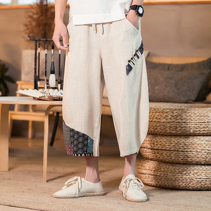 2019 Summer Chinese-style Large Size Capri Pants Cotton Linen Men's Loose-Fit Mixed Colors Elastic Waist Breathable Casual Pants
2019 Summer Chinese-style Large Size Capri Pants Cotton Linen Men's Loose-Fit Mixed Colors Elastic Waist Breathable Casual Pants