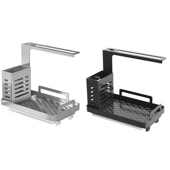 Kitchen Sink Caddy Organizer Sponge Soap Scrubbers Holder with Rain Pan Tray Adhesive and Use Dish Brush Holder
Kitchen Sink Caddy Organizer Sponge Soap Scrubbers Holder with Rain Pan Tray Adhesive and Use Dish Brush Holder