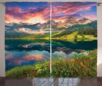 Landscape Curtains Summer Sunrise on Vorderer Gosausee Lake in The Austrian Alp Mountains Living Room Bedroom Window Drapes
Landscape Curtains Summer Sunrise on Vorderer Gosausee Lake in The Austrian Alp Mountains Living Room Bedroom Window Drapes
