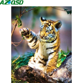 AZQSD Diamond Painting Tiger Full Square Drill Picture Of Rhinestones Handmade Craft Diamond Embroidery Animal Home Decoration
AZQSD Diamond Painting Tiger Full Square Drill Picture Of Rhinestones Handmade Craft Diamond Embroidery Animal Home Decoration