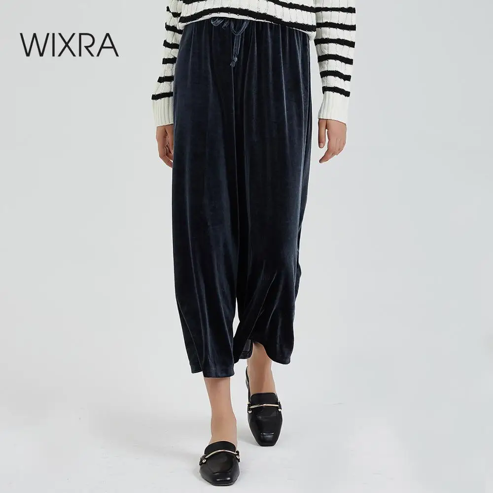 Wixra Women Velvet Wide Leg Pants Womens Autumn Winter Loose Ankle Length Lace up High Waist Trousers Casual Bottoms
Wixra Women Velvet Wide Leg Pants Womens Autumn Winter Loose Ankle Length Lace up High Waist Trousers Casual Bottoms