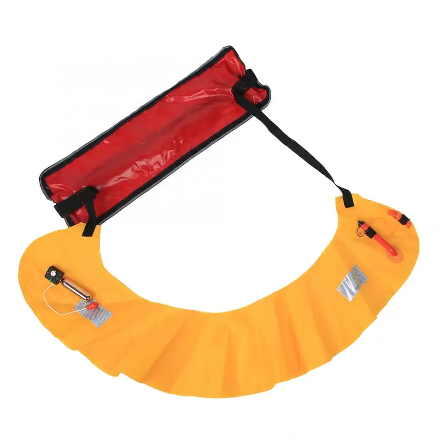 Reflective Tapes Inflatable Belt Paddle-board Life Jacket Adjustable Whistle 