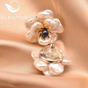 XlentAg Romantic Creative Natural Baroque Pearl Flower Stud Earrings Women Girl Elegant Luxury Earing Fashion Jewrlry GE0664 
XlentAg Romantic Creative Natural Baroque Pearl Flower Stud Earrings Women Girl Elegant Luxury Earing Fashion Jewrlry GE0664