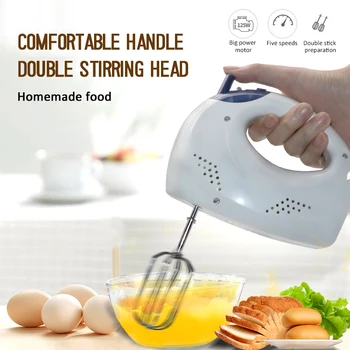 5 Speed Control Mini Electric Manual Egg Beater Hand Food Mixing Multifunctional Food Processor Kitchen Cooking Baking Tools
5 Speed Control Mini Electric Manual Egg Beater Hand Food Mixing Multifunctional Food Processor Kitchen Cooking Baking Tools