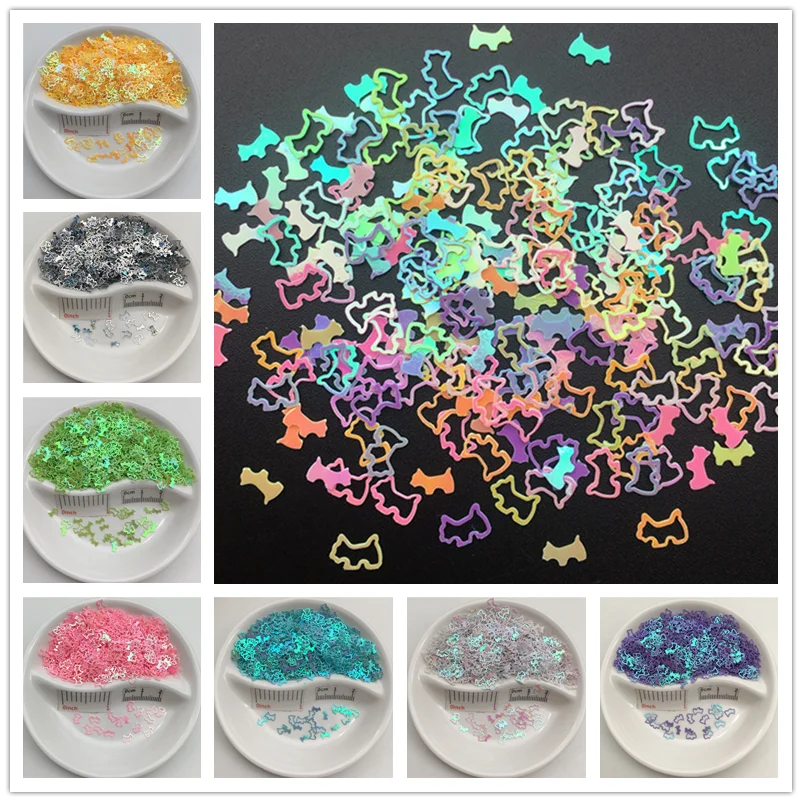 Пайетки из ПВХ в форме милой собаки 4 мм|loose sequins|sequin paillettesequin loose |