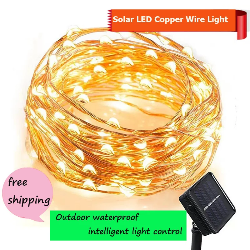 LED Outdoor Solar Lamp Waterproof LED String light Silver Wire Fairy warm white Garland Home Christmas Wedding Party Decoration
LED Outdoor Solar Lamp Waterproof LED String light Silver Wire Fairy warm white Garland Home Christmas Wedding Party Decoration