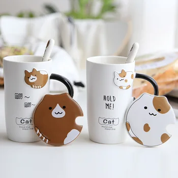 Cute Cat Relief Ceramics Mug Set with Lid Spoon Milk Cup Self Stirring Coffee Mug Large Capacity Lovers Tumbler Home Drinkware
Cute Cat Relief Ceramics Mug Set with Lid Spoon Milk Cup Self Stirring Coffee Mug Large Capacity Lovers Tumbler Home Drinkware
