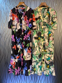 2020 Spring and Summer New Women's V-neck Printed Pattern Assorted Color Decoration Short Sleeve Long Dress 527
2020 Spring and Summer New Women's V-neck Printed Pattern Assorted Color Decoration Short Sleeve Long Dress 527
