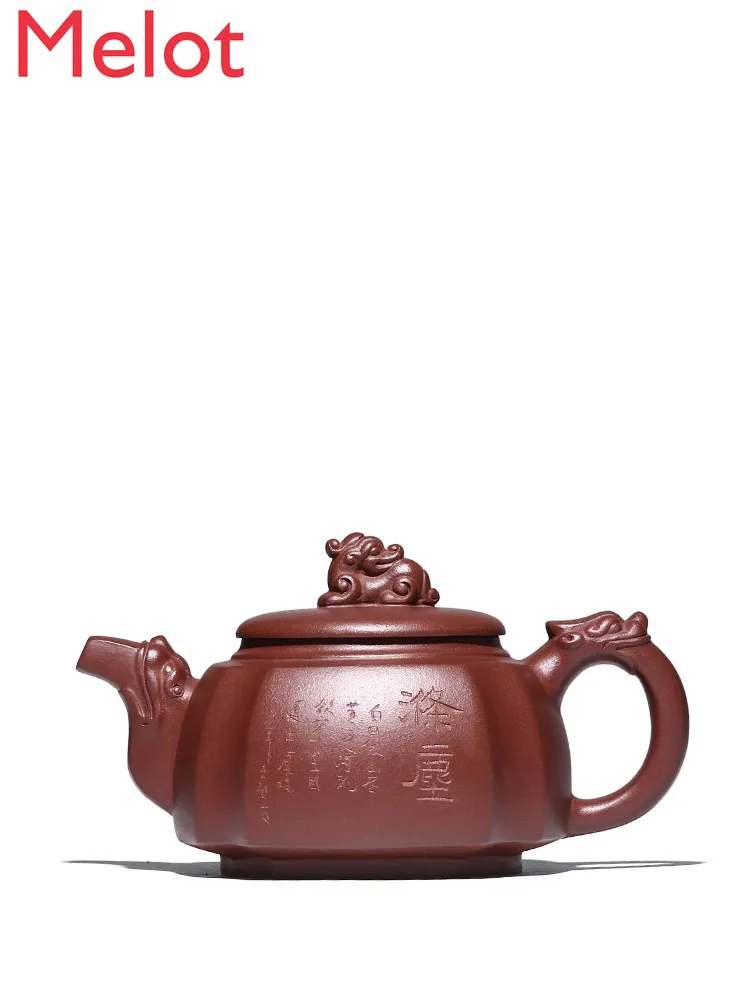 Yixing Purple Clay Pot Pure Handmade Famous Kung Fu Teapot Tea Set Lettering Square Pot Angle Square Tenglong Pot
Yixing Purple Clay Pot Pure Handmade Famous Kung Fu Teapot Tea Set Lettering Square Pot Angle Square Tenglong Pot