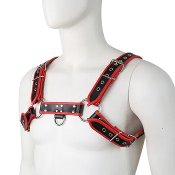 

2020 New Adjustable PU Leather Belt Chest Straps Harness Body Clubwear Fetish Slave Bondage Restraints BDSM Sex Toys For Men Gay