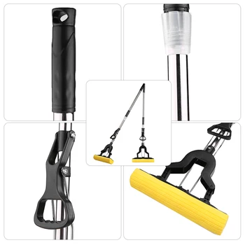 Home Ofiice Cleaning Absorbent PVA Mop Easy Clean Sponge Mop with Stainless Steel Telescopic Pole Extendable Handle Mopstick
Home Ofiice Cleaning Absorbent PVA Mop Easy Clean Sponge Mop with Stainless Steel Telescopic Pole Extendable Handle Mopstick